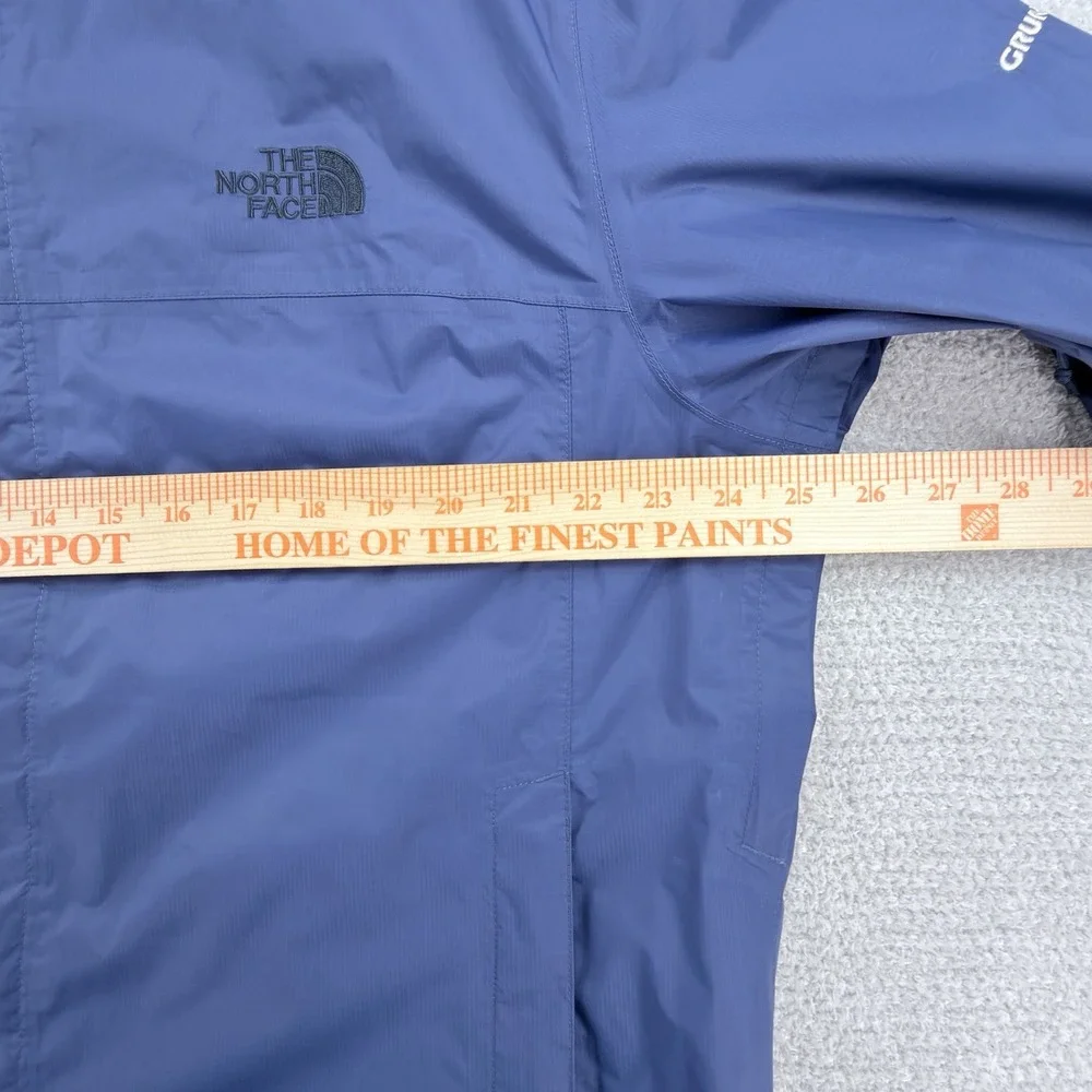 The North Face DryVent Rain Jacket Men's XL Blue Hooded Grundfos Waterproof